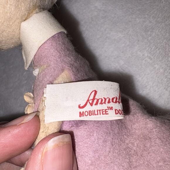 Annalee VINTAGE Mobilitee Doll Easter Parade Rabbit Pink Tux Top Hat 1976 Bunny - Picture 8 of 8